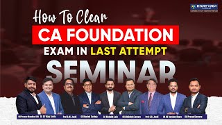 How to clear CA Foundation Exam in this last attempt