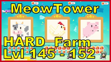 HARD Walkthrough Level 145 - 152 (Farm Level) - Meow Tower: Nonogram Cute Cats