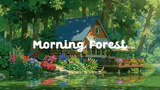 Lakeside Coffee In The Forest 🌿 A Soft Morning with Positive Energy 🌼 Lofi Cafe to Work & Relax screenshot 3