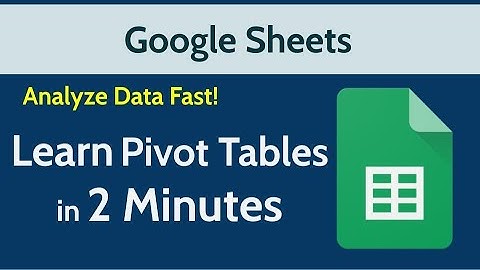 Pivot Table in Google Sheets | Quick 2-Minute Tutorial for Beginners