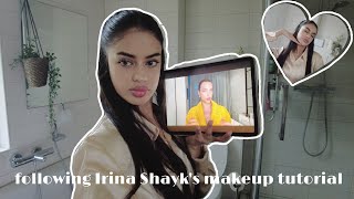 Following Irina Shayk’s makeup tutorial | makeup tutorial | GRWM | Itsamaanie |