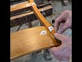 Dining chair Walnut screw plug install method