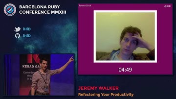 Baruco 2013: Refactoring Your Productivity, by Jeremy Walker