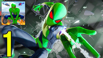 Flying Spider Hero - Super Rope Vice Town Crime - Gameplay Walkthrough Part 1 (iOS, Android)