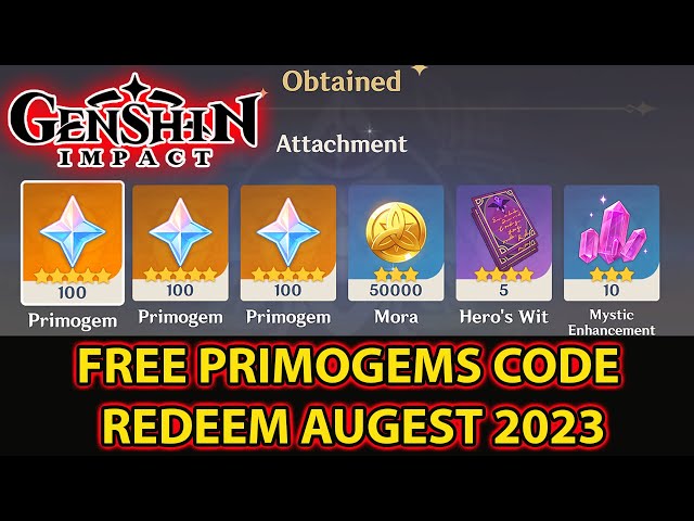 Genshin Impact codes July 2023; get free Primogems, mora, items and more -  Meristation