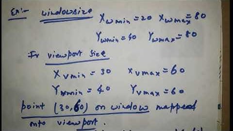 Computer Graphics Window to Viewport Example