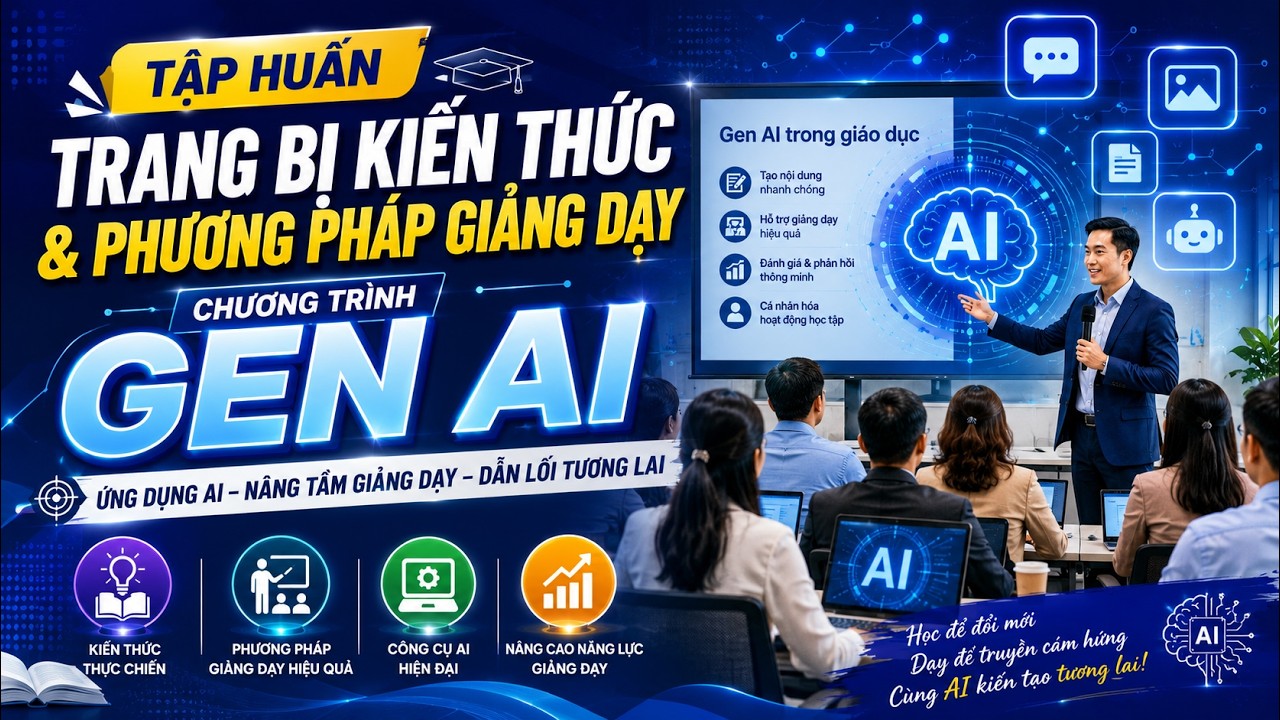 Tập huấn trang bị kiến thức và phương pháp giảng dạy chương trình Gen AI - Buổi 2.