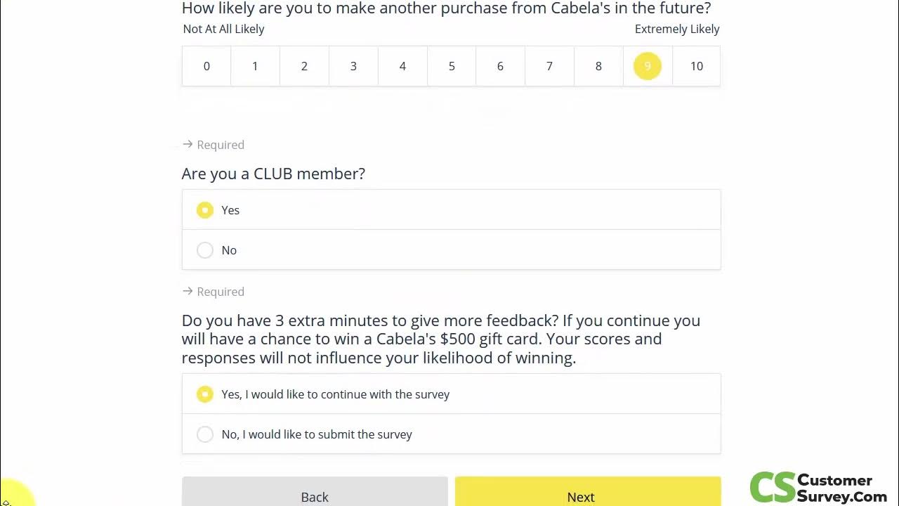 Cabela's Customer Satisfaction Survey 2024