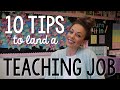 HOW TO GET A TEACHING JOB