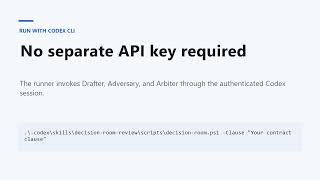 Decision Room: Adversarial Contract Review with Codex CLI