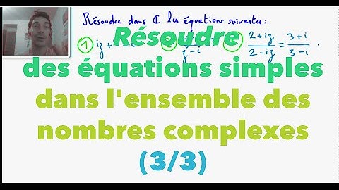 Terminale S Résoudre des équations simples dans l