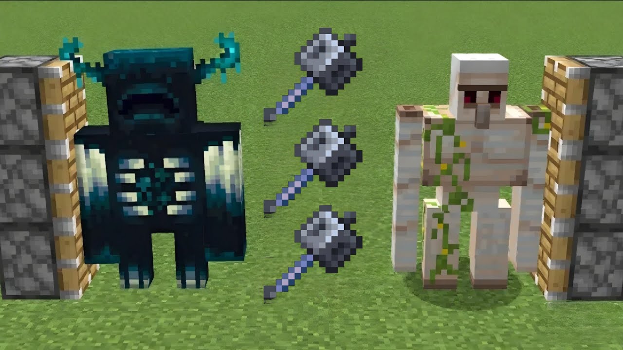 x100 iron golems and wardens and x1000 mach minecraft combined - YouTube