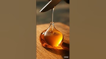 Slow Motion Honey Pouring | ASMR Macro Shot with Knife Reflection.#HoneyASMR #MacroShot #asmr