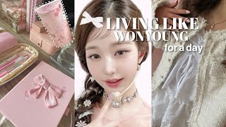 living like wonyoung for a day! glass skin, pilates, healthy food