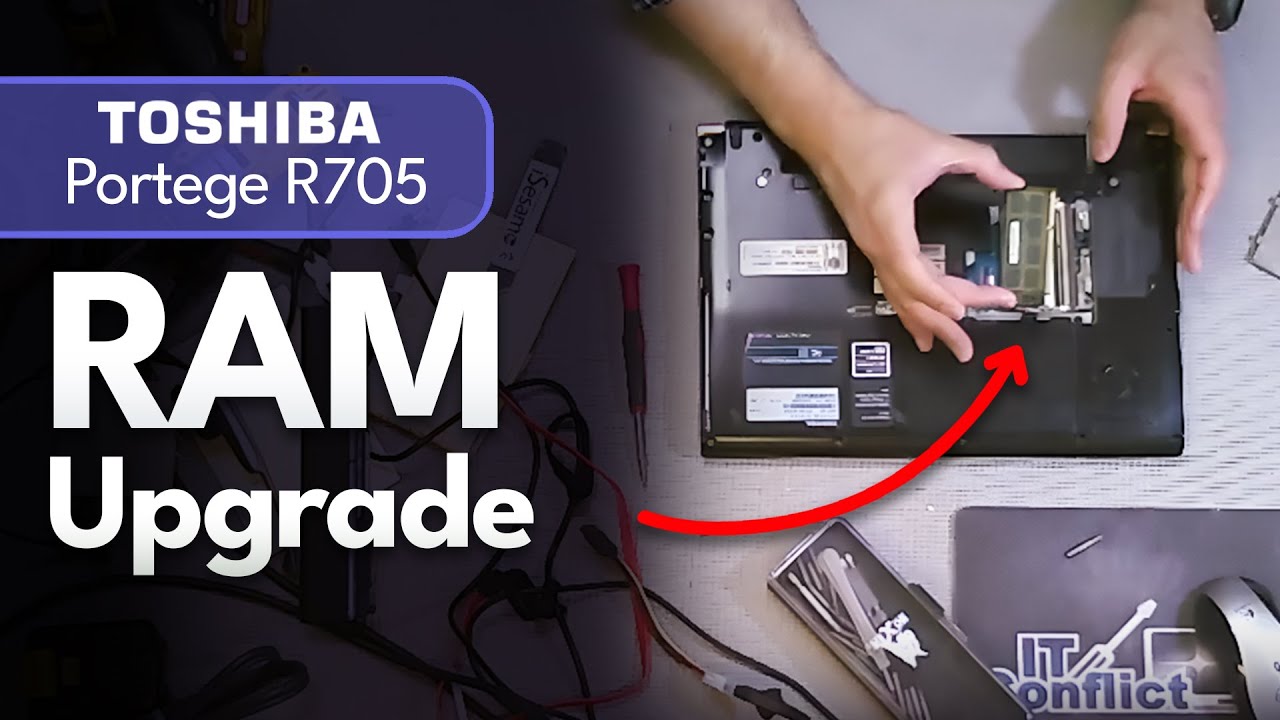 Toshiba Portege R705 RAM Removal Upgrade - YouTube