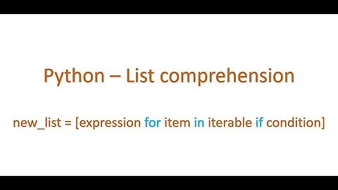Python Interview questions - what is list comprehension