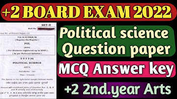 +2 board exam 2022|political science question paper|mcq answer key|chse learning hoop|pol.sciencemcq