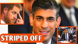 RISHI SUNAK UNLEASHES FURY IN PARLIAMENT: Stripping Sussex Title Over Harry and Meghan's Actions!