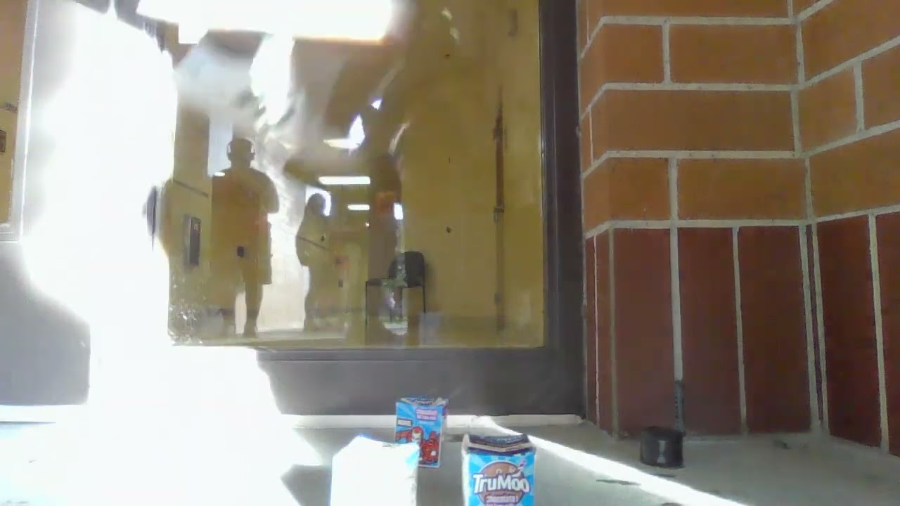 smashing milk in school courtyard (part 2) 