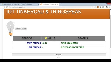 IOT(ESP8266) SIMULATION USING TINKERCAD & THINKSPEAK