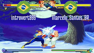 FT5 @sfa2u: introvert999 (BR) vs Marcelo_Santos_BR (BR) [SF Alpha 2 sfa2 Fightcade] Apr 23