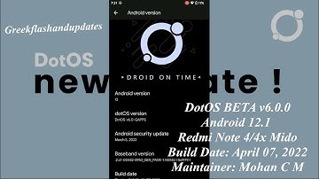 DotOS BETA v6.0.0 Android 12.1 Redmi Note 4/4x Mido