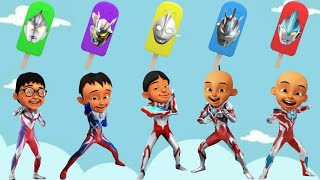 SERU ‼️ UPIN IPIN DAN KAWAN KAWAN MAKAN ES KRIM KARAKTER BERUBAH JADI ULTRAMAN, GINGA, ZERO, ORB