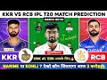 Kkr vs rcb dream11 team kkr vs rcb dream11 prediction kkr vs rcb ipl team kolkata vs banglore t20