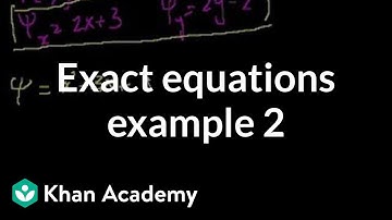 Exact equations example 2 | First order differential equations | Khan Academy