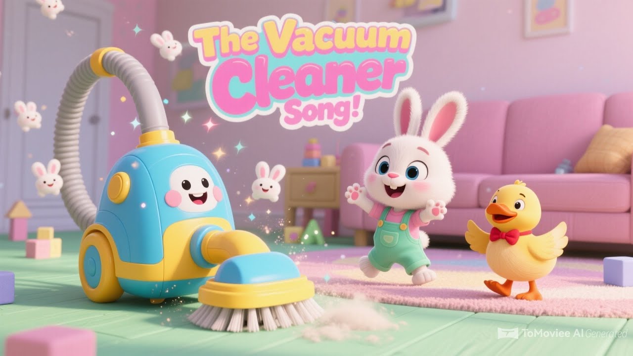 The Vacuum Cleaner Song | Fun Toddler Song for Kids | Learn & Dance with Cute Animals