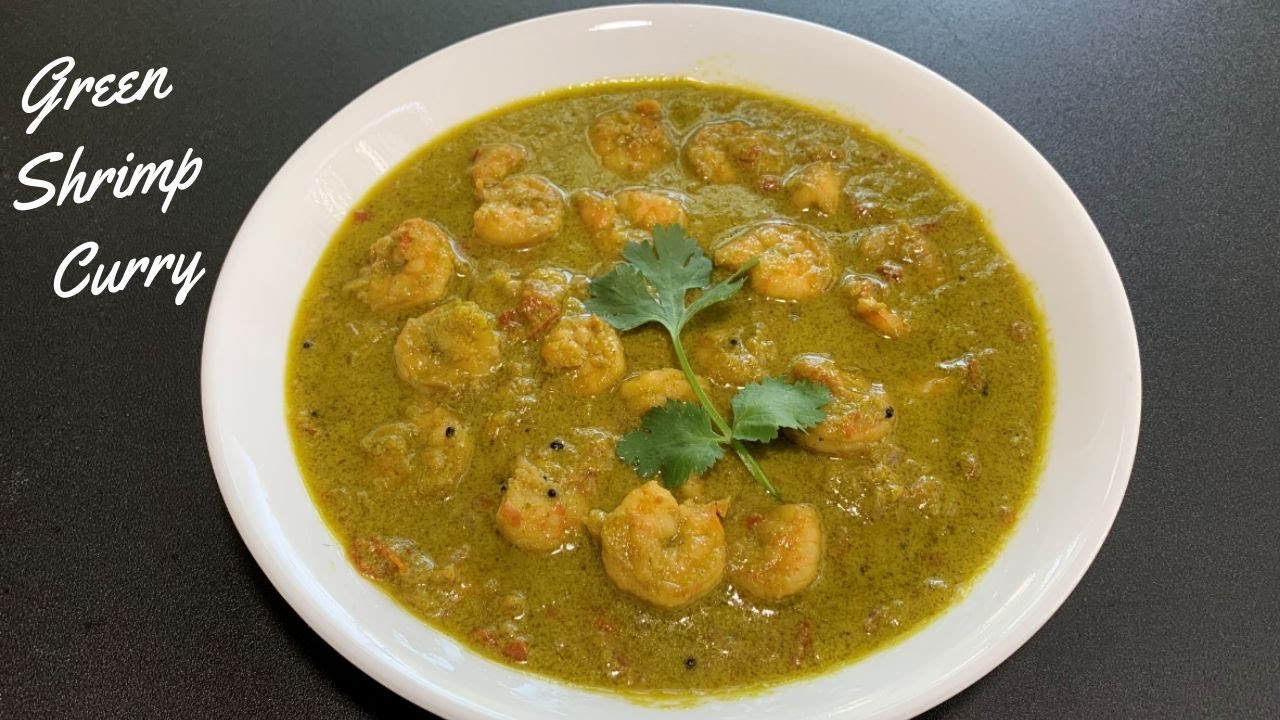 How to make Green Shrimp Curry | Zinga Masala | Green Prawns Curry | Spice Mix Kitchen