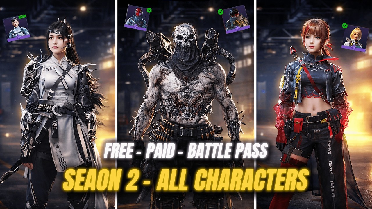 Season 2 All Free & Paid Characters - Battle Pass Skins CODM - COD ...