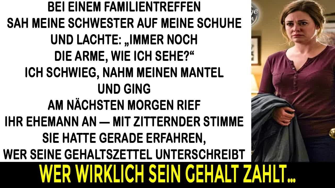 Sie zeigte auf meine Schuhe über den Tisch – und sagte endlich, was sie all die Jahre verschwieg