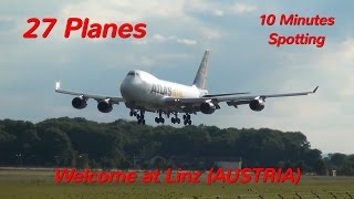 10 Minutes of Planespotting at Linz Airport (LNZ/LOWL) / FULL HD