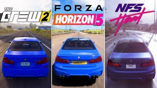 Forza Horizon 5 vs NFS Heat vs The Crew 2 - Physics and Details Comparison