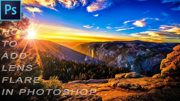 how to add realistic lens flare in Photoshop cc,cs6,cs5 (beginner/easy)