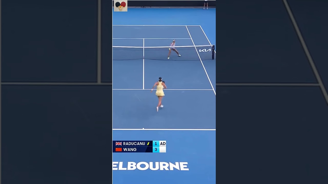 Funny Tennis Shots between Emma Raducanu and Yafan Wang 
