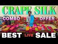 Awesome Crape Silk Premium Collection With Price ₹325 Live Booking Sale || ELAMPILLAI SAREES ||