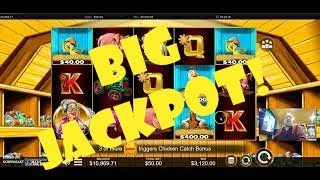 Draft Kings Slots - CHICKEN FOX 5X - FREE SPINS!!! - JACKPOT WIN!!