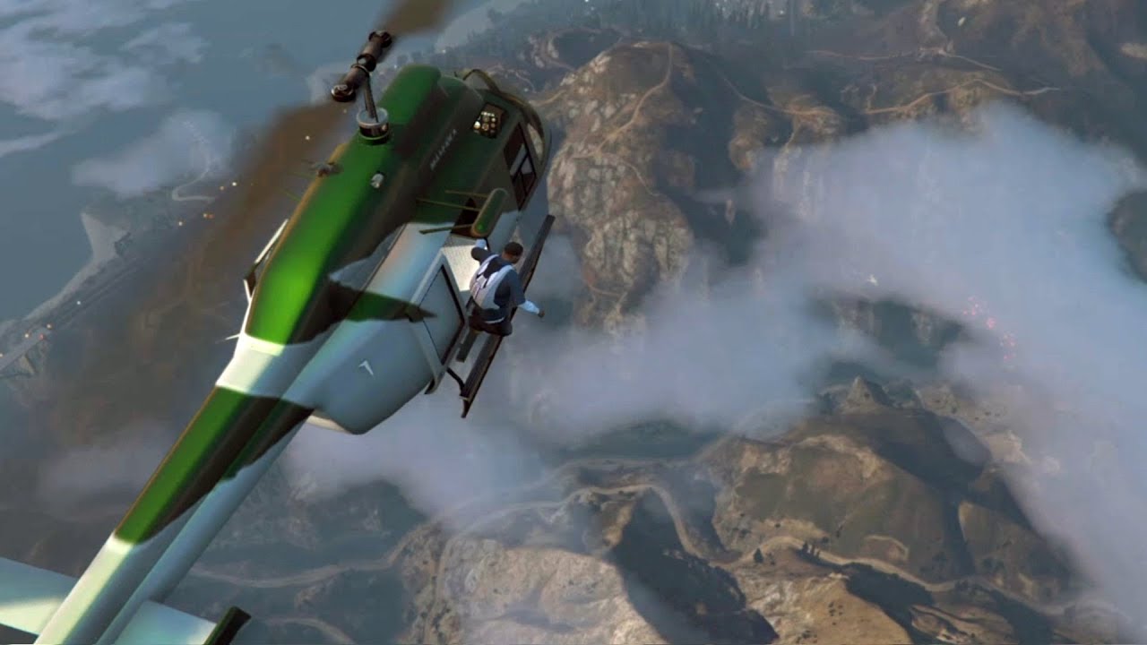 Grand Theft Auto V - Parachute Jump #12 - Carving The Mountain