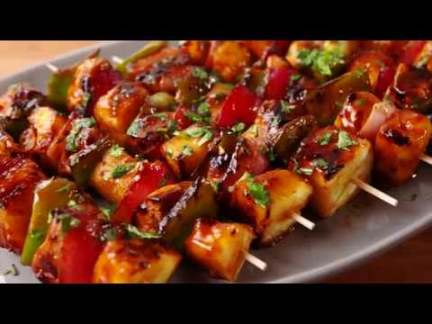 Hawaiian Chicken Skewers | Delish