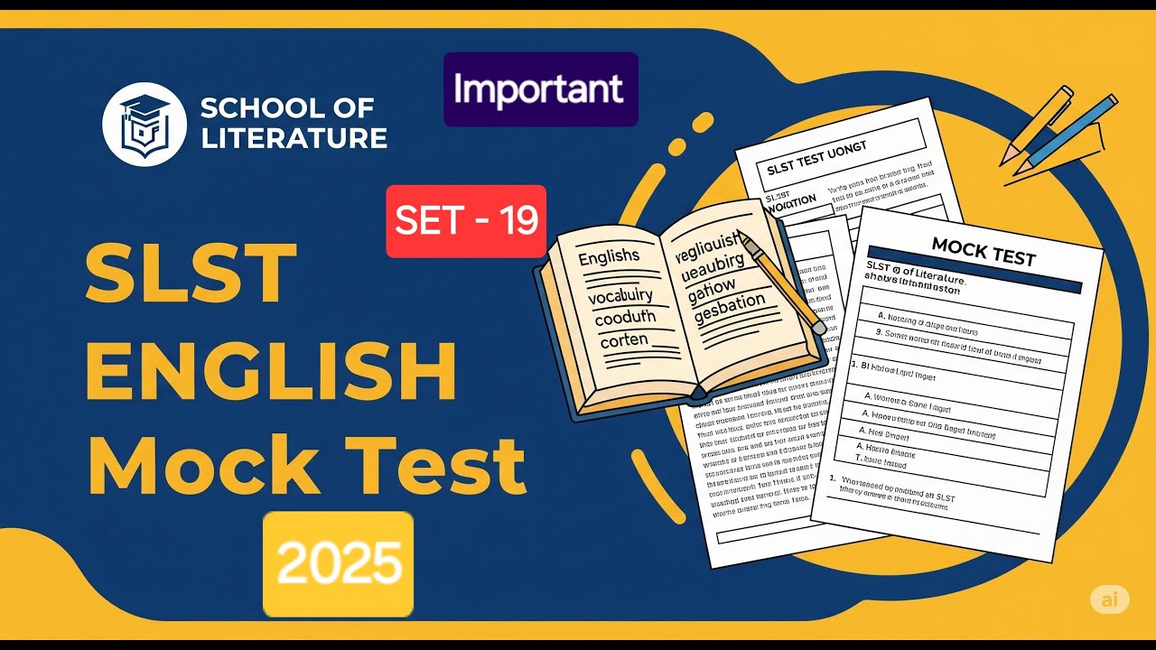 19th MOCK TEST for SLST ENGLISH 2025 || IMPORTANT ||