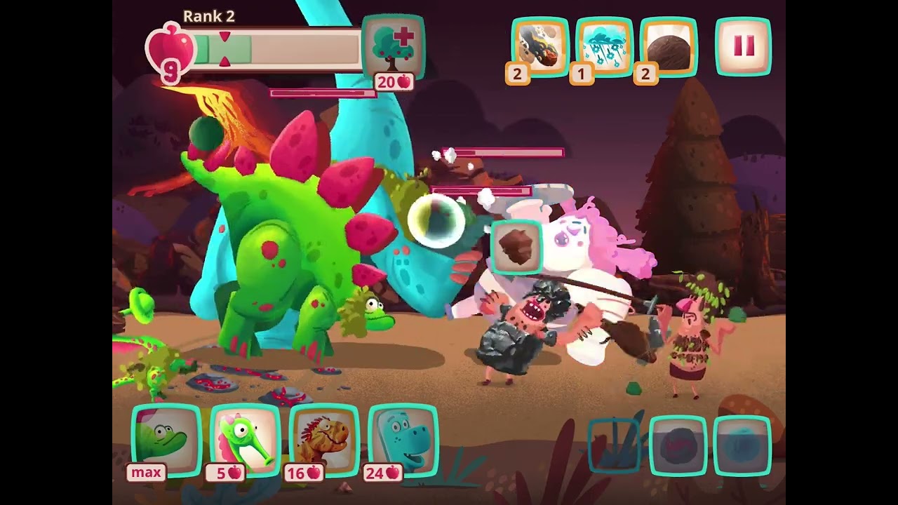 Dino bash:I hate this stupid woman and volcano