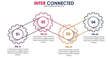 PowerPoint tutorial No 334  Animated 4 Gears slide design presentation in PowerPoint