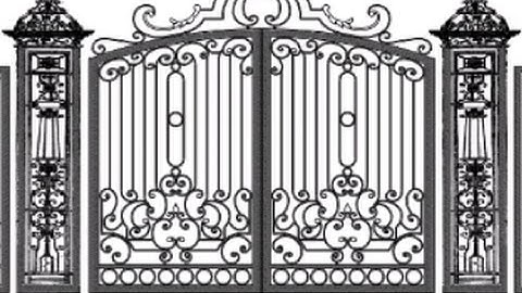 Cổng sắt rèn uốn hoa văn Sắt Rèn Nghệ Thuật Vĩnh Cửu