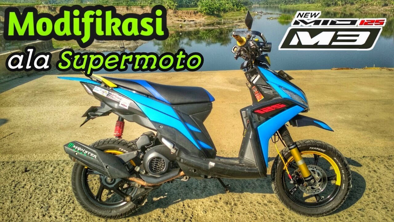 Mio M3 Modifikasi Supermoto Touring Youtube