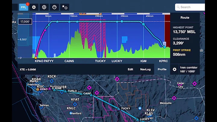 ForeFlight How-To: Route Line in Profile View