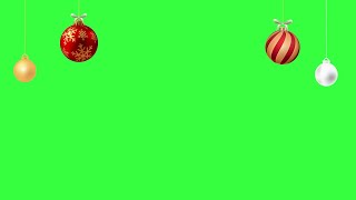 Christmas balloons loop animation green screen elements free download