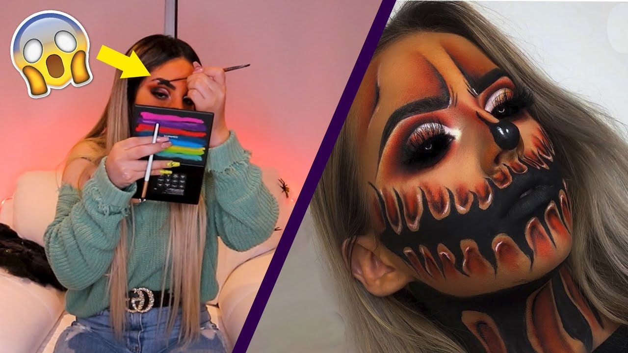 IMITANDO MAQUILLAJE DE HALLOWEEN  👻 (EL RESULTADO DA MIEDO) 😨 Kimberly Loaiza