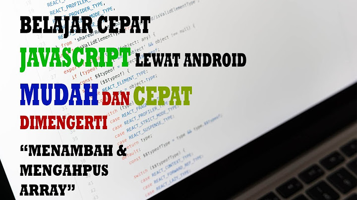 Menambah dan menghapus elemen dalam array javascript